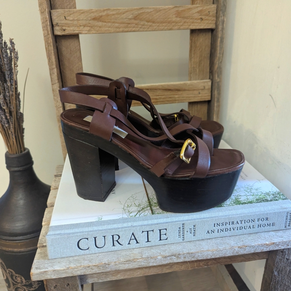 Michael Kors Leather Platform Sandals